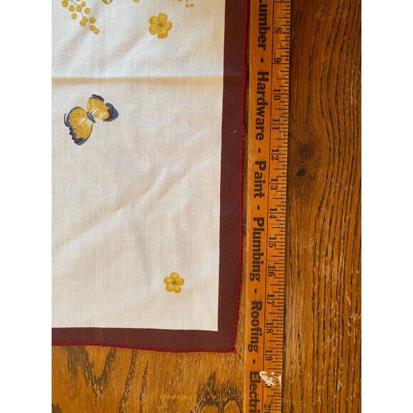 Grace Patricia Kelly Napkin Floral With Butterfly Print Vintage-Inspired Linen S - Picture 4 of 5